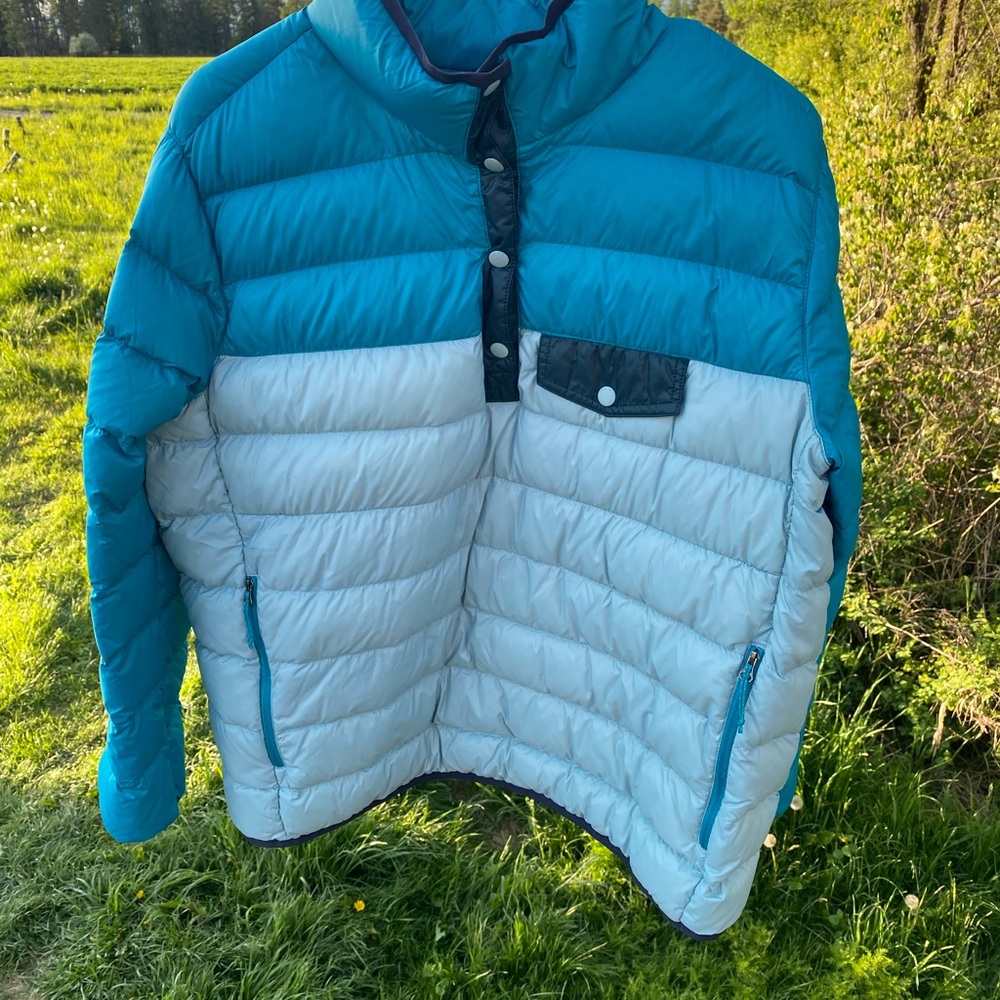 Eddie Bauer Teal Blue Down Jacket L
